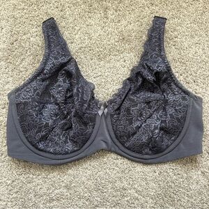 Elila 36E 2311 Style Elegant Lace Women's Bra - Gray